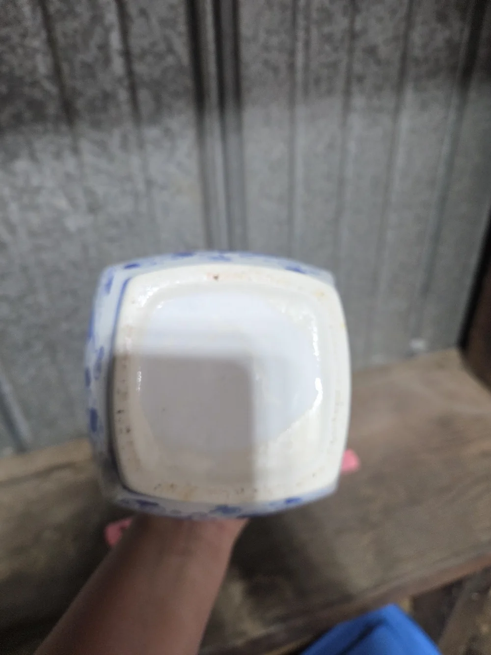 Blue and White Floral Porcelain Vase